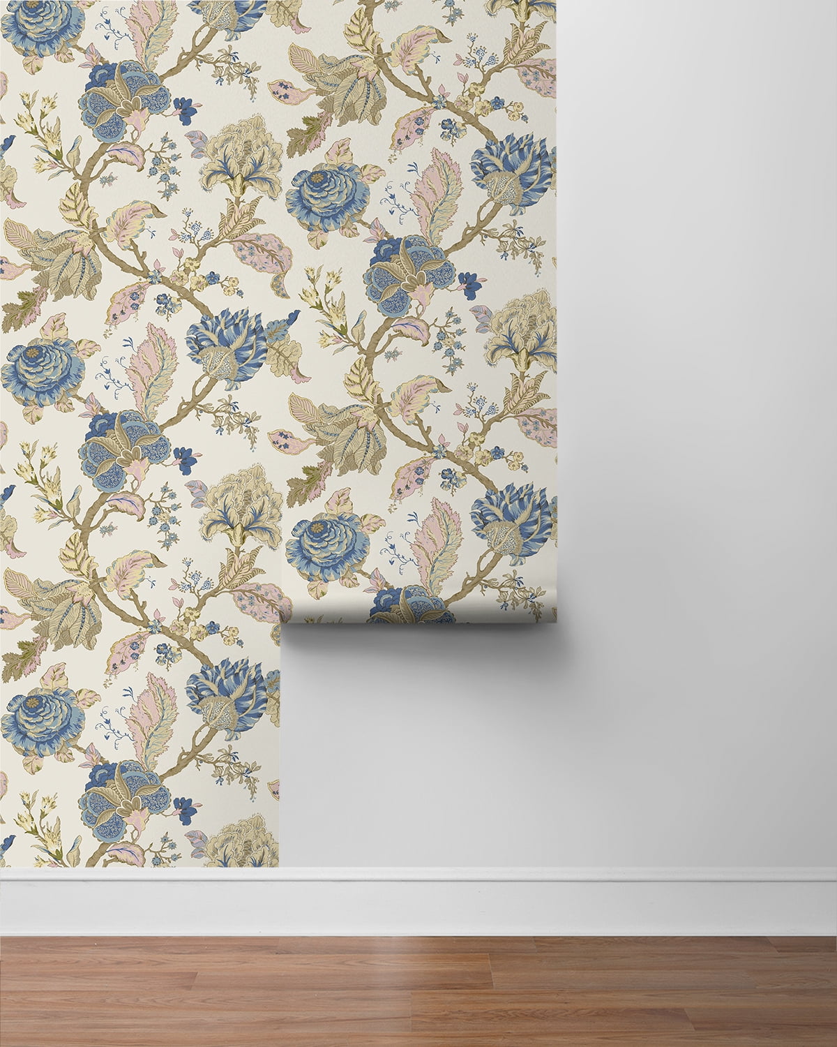 NextWall  Kianna Jacobean Peel and Stick Wallpaper 20.5 in. W x 18 ft. L - Parchment