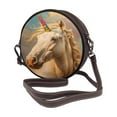 thumbnail image 2 of Lsque Rainbow White Horse Pattern Shoulder Bag – Microfiber Leather Crossbody with Detachable Strap & Handle Ring, Waterproof & Durable, Elegant Everyday Carry, 2 of 5