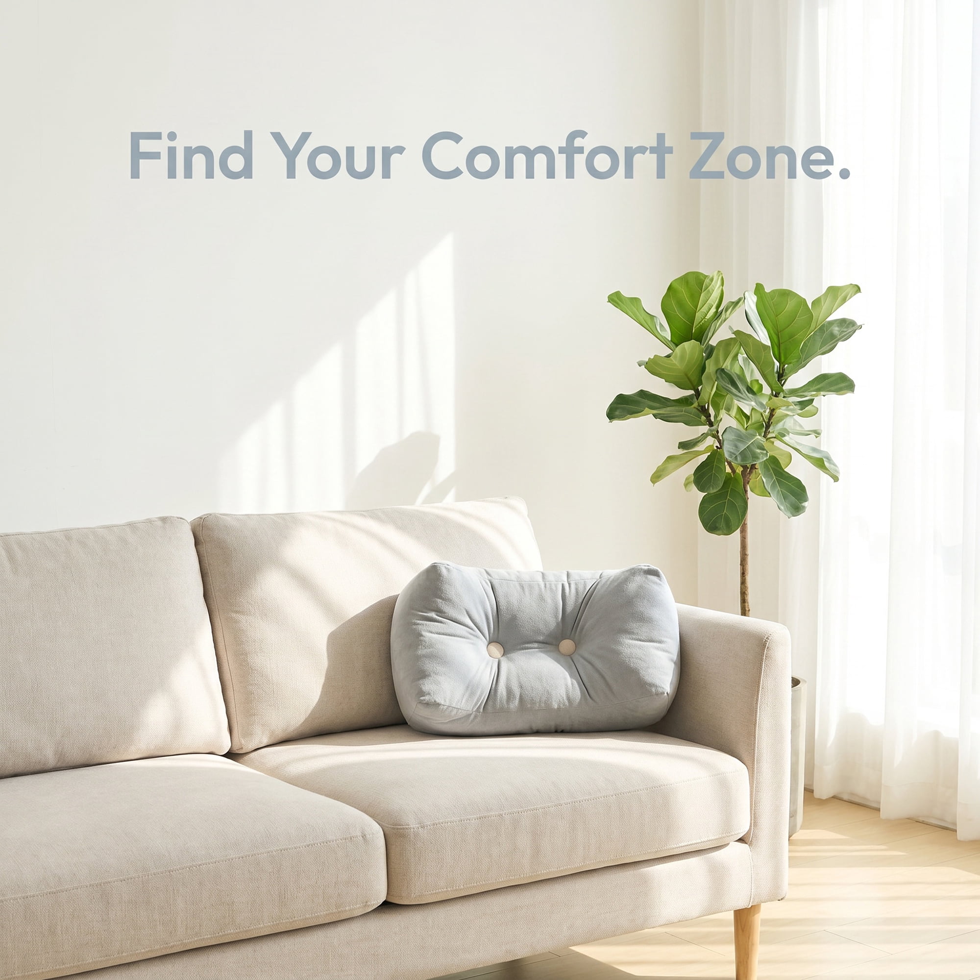 Unique Bargains Lumbar Support Pillow Cotton Back Support Hazy Blue 18.9" x 9.8" x 7.5"