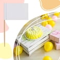 thumbnail image 4 of Monstrate 200x banderas blancas de palillos de en blanco para decoración creativa de pastel banderas de palillos de seguras e higiénicas Kits de decoración para fiestas, 4 of 6