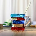 thumbnail image 5 of Ceramic Innovative 3D Painting Book Mug Unique Stacked Coffee Cup Perfect Gift for Literature Lovers Creative Colorful Book Gift Ideal,Reuse Reusable, 5 of 10