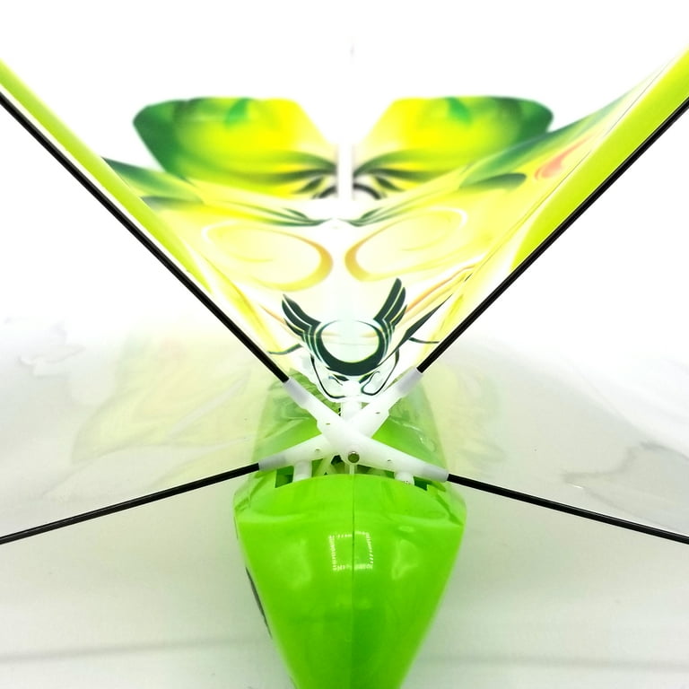 Self Flying eBird Green Parrot Electronic Flying Bird Toy Drone. Adjust the Rudder to Make the Flapping Wings Bird Fly Forward and Back to You. 3