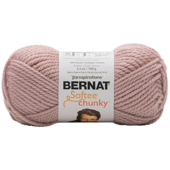 Bernat Softee Chunky Yarn-Gray Rose