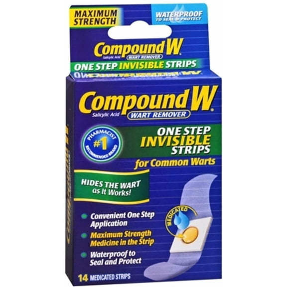 Compound W One Step Invisible Strips 14 Each Pack of 6