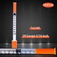 thumbnail image 2 of 1ml/cc 29G 5/16 Inch Syringes, U-100 Scientific Lab Syringe, Individual Wrapped, 100 Pack, 2 of 5