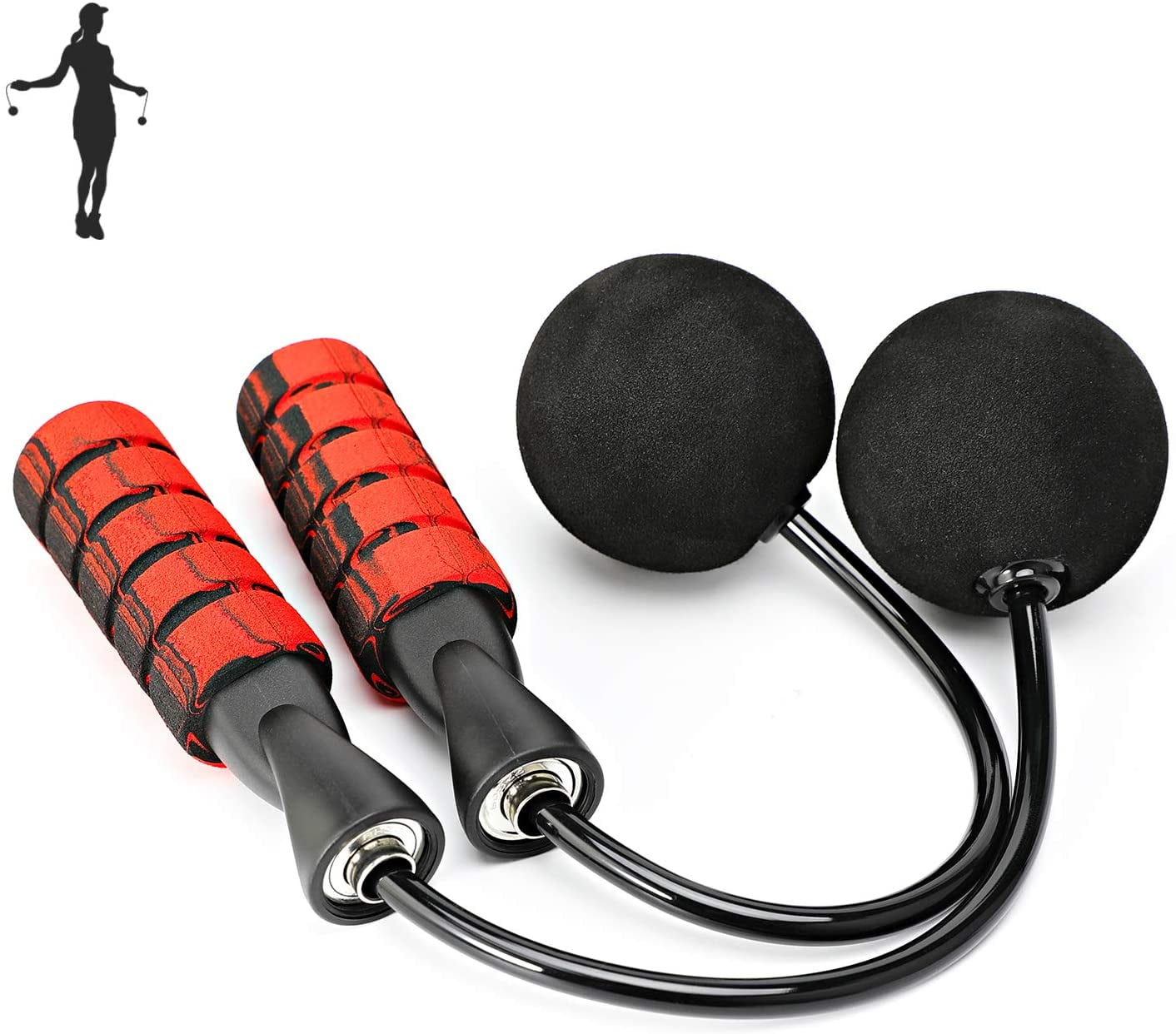 Crossfit Double Unders and Home Gym Workout with App Analysis Jumping Rope for Kids Ropeless Jumprope Fitness Gym Jump Roap for Women and Men Skipping Rope FRESH FIRE Cordless Jump Rope Adult and Kids with Counter and Calorie 