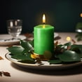 thumbnail image 5 of NestE - 12 Pack 2x3 Hand Poured Dripless Pillar Candles, Green Soy Candles, 5 of 15