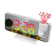 thumbnail image 4 of Reloj Despertador de Proyección Perfecl Reloj Electrónico Digital LED Colorido Espejo 12/24H Blanco, 4 of 8