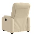 thumbnail image 2 of vidaXL Massage Recliner Chair Cream Fabric, 2 of 5