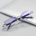 thumbnail image 2 of 3 Pack Men Tinted Rimless Reading Glasses Blue Light Blocking Readers Presbyopic Glasses, 2 of 3