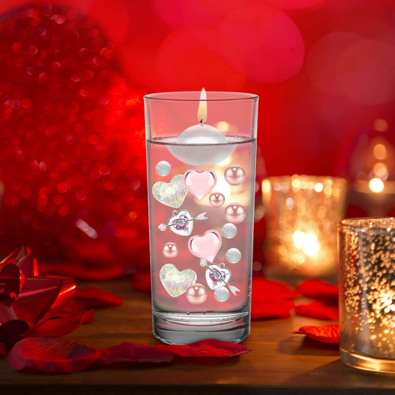  Jutom 10150 Pieces Valentine's Day Vase Filler Decoration Heart  Floating Vase Fillers for Centerpieces Water Gel Beads Pearls Floating  Candles for Home Table Valentine's Day Decor : Home & Kitchen