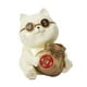 thumbnail image 2 of Creative Lucky Cat Estatuas Animales Escultura Ornamento Macetas Obra de arte Florero Figuras de resina para cocina Escritorio Empresas Tienda Beige Gloria Estatuilla del gato de la suerte, 2 of 9