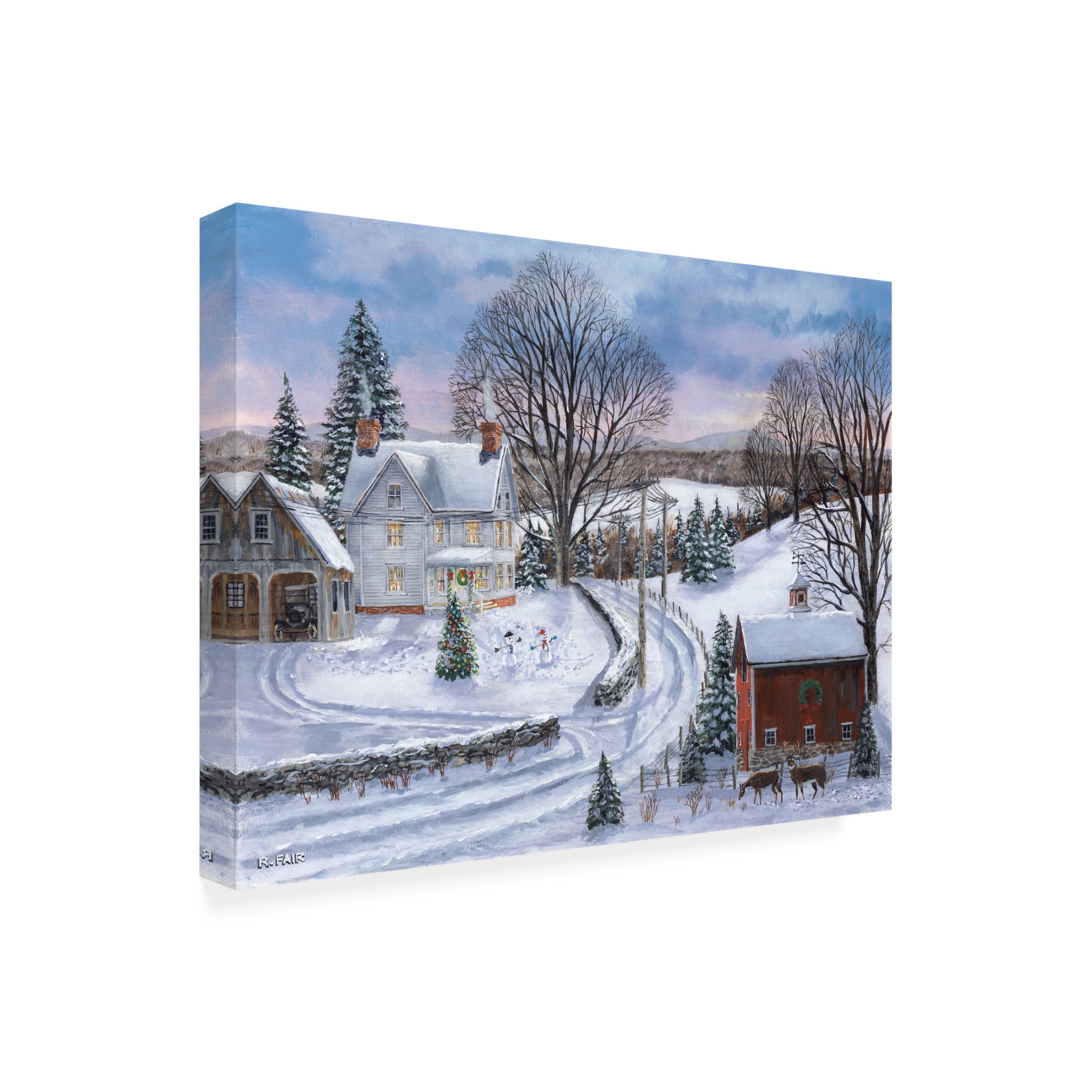 Canvas Wall Art - Bob Fair 'Holiday Guests' Wall Art for Living Room, Bedroom, or Office Décor by Trademark Fine Art - 47 x 35 Inches