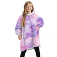 thumbnail image 1 of Manta con capucha de gran tamaño Manta mullida Oodie con capucha para niños Manta con capucha con bolsillo frontal grande (para niños de 7 a 13 años), 1 of 5
