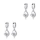 thumbnail image 3 of Sonducket 1 par de pendientes de aro, joyería de compromiso de boda, accesorios de regalo, blanco Type2 NO2, 3 of 6