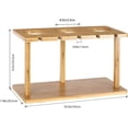 thumbnail image 5 of Countertop Bamboo Wine Holder Rack, Holds 3 Bottles & 3 Glasses, 5 of 6