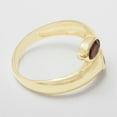 thumbnail image 5 of LBG British Made 14k Yellow Gold Natural Garnet Womens Band Ring - 33 size options - Size 9.75, 5 of 6