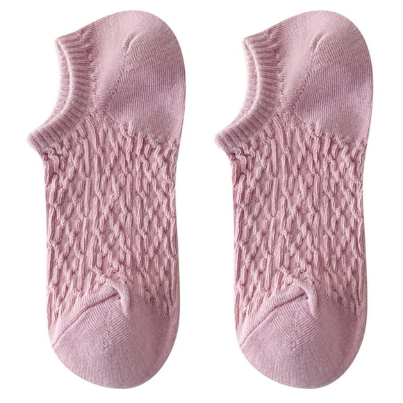 XIAQUJ Womens Comfortable Breathable Macaron Coloured Boat Socks Sock Slippers Pink One Size