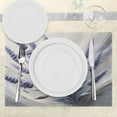 thumbnail image 3 of Ambesonne Lavender Place Mats Set of 4, Modern Floral Muted Leaves, Standard Size, Purpleblue Pale Purple, 3 of 5