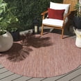 thumbnail image 2 of Safavieh Courtyard Finnian Solid Indoor/Outdoor Area Rug, Red/Beige, 6'7" x 6'7" Round, 2 of 13
