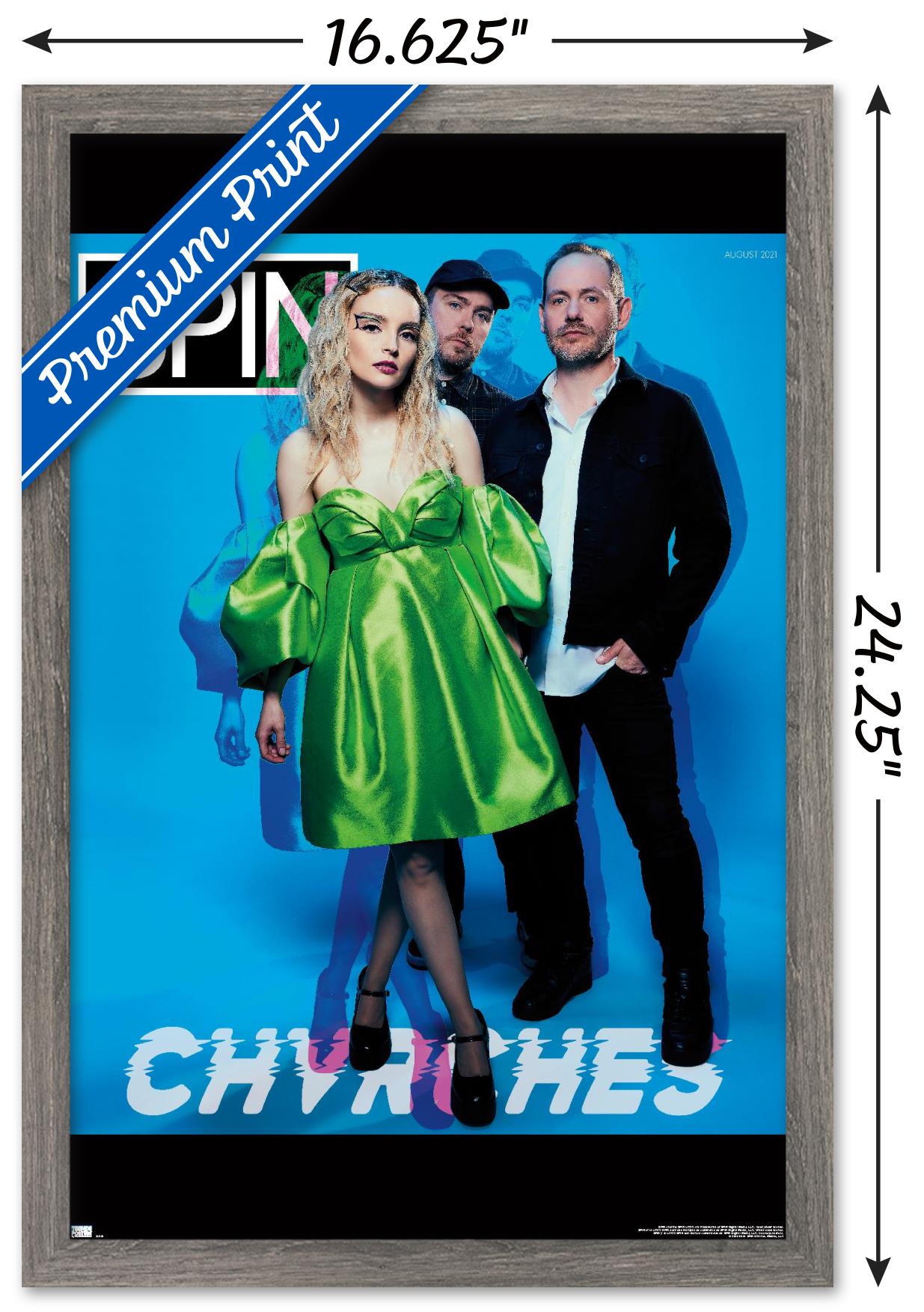 SPIN Magazine - CHVRCHES 21 Wall Poster, 14.725" x 22.375" Framed