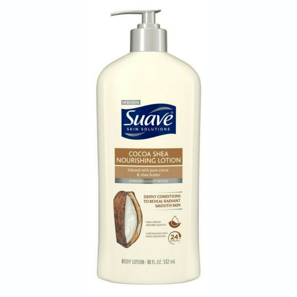 Suave Smoothing Cocoa Butter  Shea Body Lotion  18 oz 