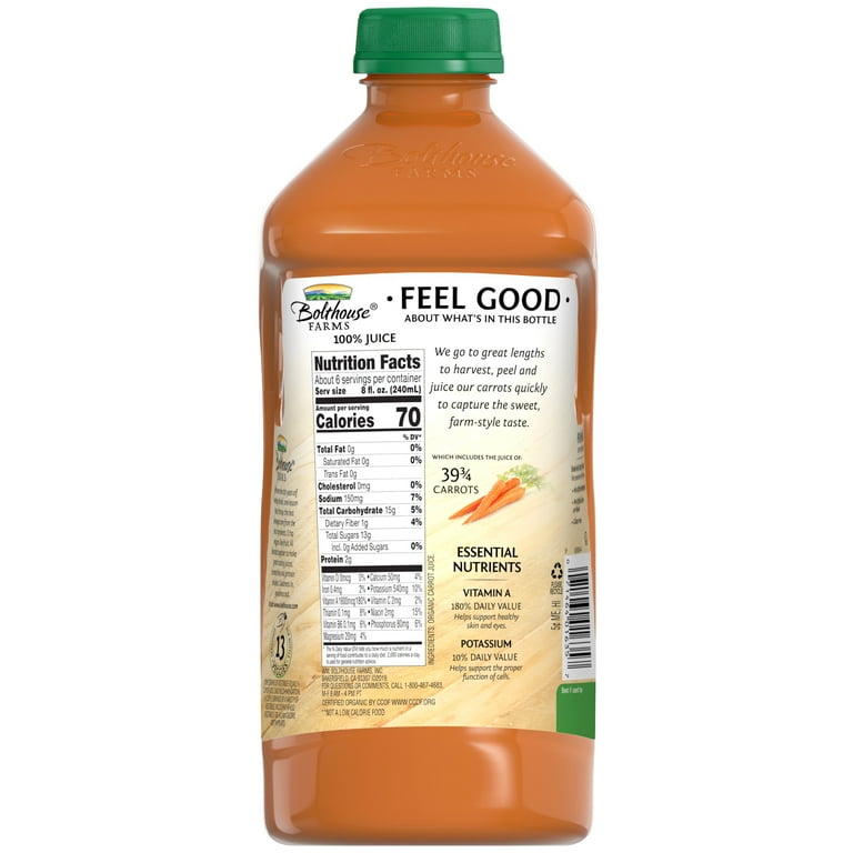 Bolthouse Farms Organic Carrot Juice, X 32 Fl Oz Costco, 49 OFF