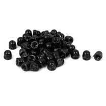 Unique Bargains M5 Thread Dia Dome Head Carbide Steel Cap Acorn Hex Nuts Black 50Pcs