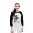 thumbnail image 2 of Thread Tank Will Wake Up Bacon Unisex 3/4 Sleeves Baseball Raglan White Black 2X-Large, 2 of 4