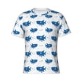 thumbnail image 4 of Vsdgher Party Shark Cute Print Men's Dry Fit Mesh Athletic Shirts Moisture Wicking Tennis T-Shirt Tops, 4 of 9