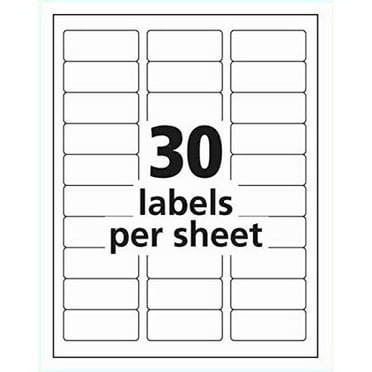 Address Labels, Inkjet Printers, White, 1 X 2-5/8 Inch, Box of 3000 Labels (100 Sheets / 30 Labels Per Sheet)