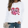 thumbnail image 2 of Amzcrzy Hauts pour Femmes Décontractés Col Rond Printemps Été Hauts Mode Imprimé Cœur d'Amour Saint-Valentin Chemises pour Femmes Classique Polyvalent Manches Longues Tee-Shirt Valentines, 2 of 3