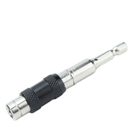 

Impact Tough Quick Release Bit Holder Self Locking Screwdriver Extension Rod 1/4in Hex ShankSilver
