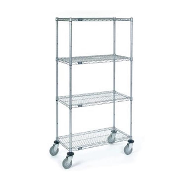 Nexel Industries C2160PZ Roulettes à Tige en Fil avec Roues en Polyuréthane - 21 x 60 x 69 Po.