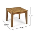 thumbnail image 4 of GDF Studio Savannah Outdoor Acacia Wood and Wicker 3 Piece Chat Set, Gray and Natural, 4 of 8