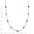 thumbnail image 4 of Sterling Silver 9-Station Multicolor CZ Necklace QG2654, 4 of 5