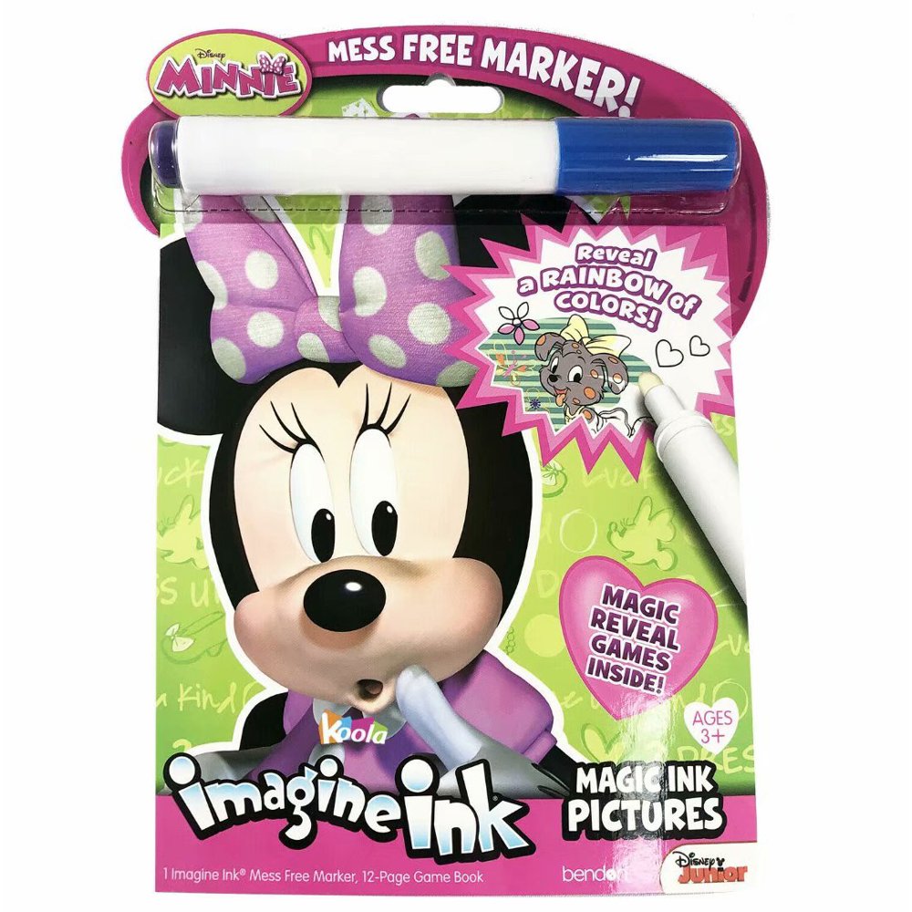 Disney Minnie Mouse Imagine Ink Magic Ink Pictures w/Mess Free Marker