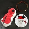 thumbnail image 3 of Cute Pure Cotton Rabbit Clothes Bunny Christmas Dress Costume with Harness Accessory M Code Christmas, 3 of 7