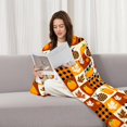 thumbnail image 3 of Fleece Throw Blanket Super Soft Warm Flannel Fall Thanksgiving Maple Leaves Child Blankets for Couch, Sofa Bed, Cozy,Lightweight,Autumn Pumpkin Maple Yellow Leaves,40x50 Inches, 3 of 8