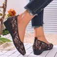 thumbnail image 5 of Willtoo Women's Ballet Flats Round Toe Slip on Lace ballerina Flat Comfortable Wedding Casual Dressy Floral Flats Shoes, 5 of 7