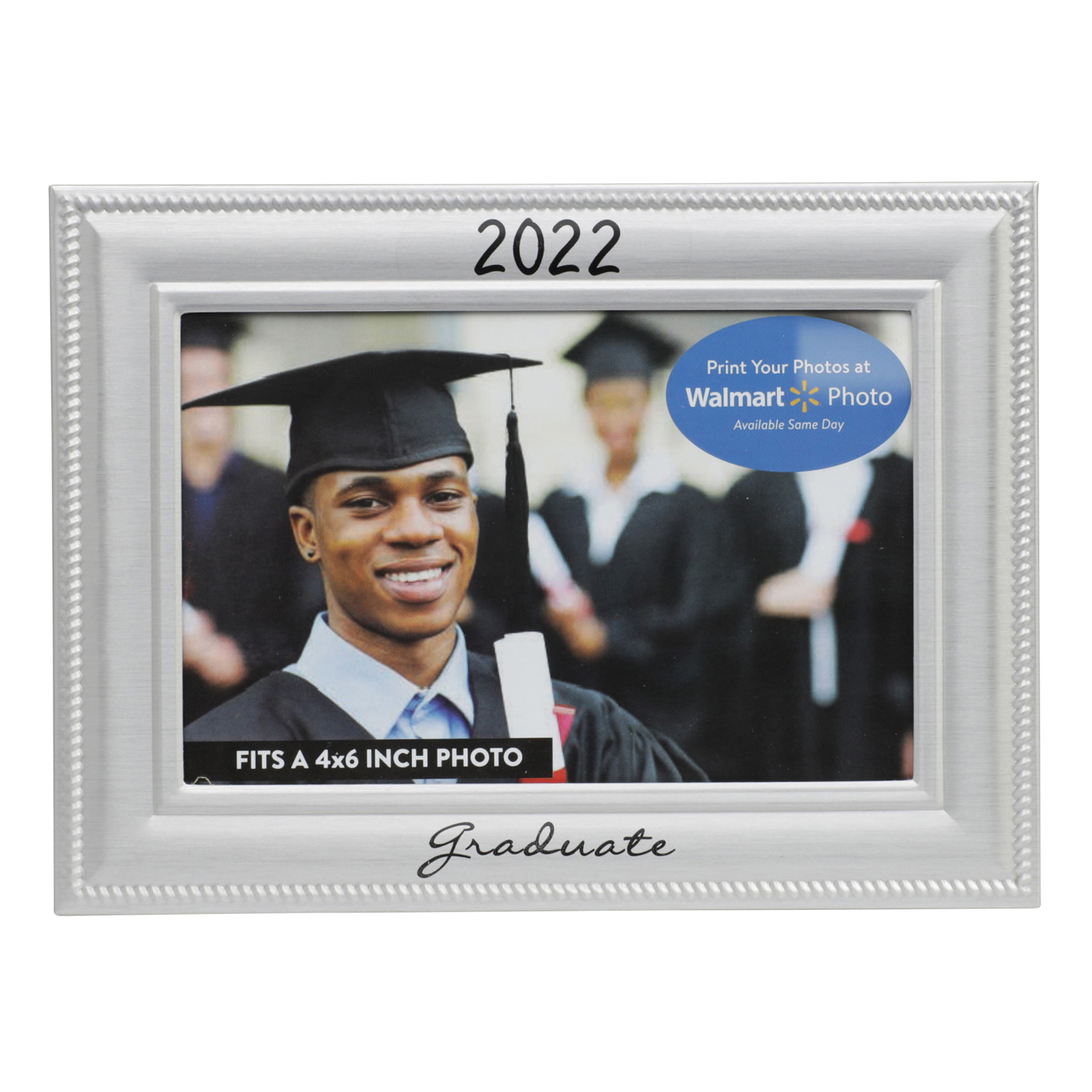 Black & Silver 4 x 6 Graduation Picture Frame Graduation Bundle Picture Holder First Day of School & Graduation Picture Frame
