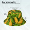 thumbnail image 4 of Daiia Fresh Corn 1 Pattern Bucket Hat - Trendy Cotton Sun Hat for Beach, Golf, Fishing - Fun Outdoor Vacation Boonie for Men and Women, 4 of 9