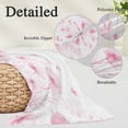 thumbnail image 3 of Pink Spring Floral Body Pillow Covers 20"x60", Summer Botanical Watercolor Vintage Soft Brushed Microfiber Breathable Throw Pillow Covers, Pillowcase with Zipper for Couch Sofa Bedroom Living Room, 3 of 9