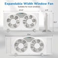 thumbnail image 2 of Tornado 9 Inch Dual Window Fan with 8-Hour Timer and 3-Speed Settings, 23.5-36 Inch Expandable, 3 Function Modes (Cooling/Exhaust/Circulation), Detachable Base, Remote Control Window Fan for Home, 2 of 8