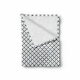 thumbnail image 2 of Modern Soft Flannel Fleece Throw Blanket, Geometrical Stripes Crossing Zig Zag Basket Braid Like Image, Cozy Plush for Indoor and Outdoor Use, 60" x 80", Charcoal Grey White, by Ambesonne, 2 of 6