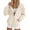 Beige, variant on Hoodies for Women Hoodie Fashionable Casual Solid Zipper Inner Rabobs Sleeve Sweatshirt Hemlock