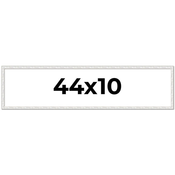44x10 Frame White Real Wood Picture Frame Width 0.75 inches | Interior Frame Depth 0.5 inches |