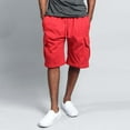thumbnail image 2 of kamemir Men Shorts Cargo Men's and Big and Tall Secure Cargo Shorts(red,M), 2 of 5