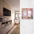 thumbnail image 5 of Yayeee Rocker Switch Wall Plate 3-Gang 6.5"x4.6" Home Decorative Outlet Cover, Pink Christmas House, 5 of 6