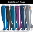 thumbnail image 3 of Collections Etc Women's Soft and Comfy Pull-On Side Stripe Knit Pants Teal X-Large, 3 of 9